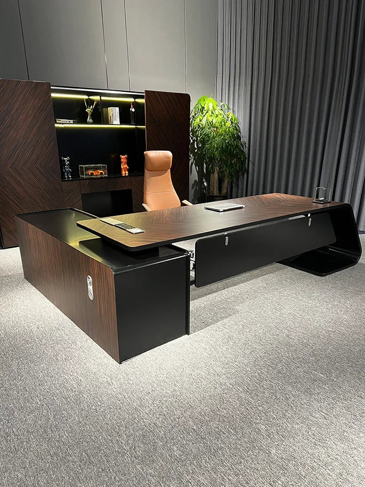 Boss Table – Simple Modern President Desk, High-End Fashionable Manager Table, Office Atmosphere, Single Desk