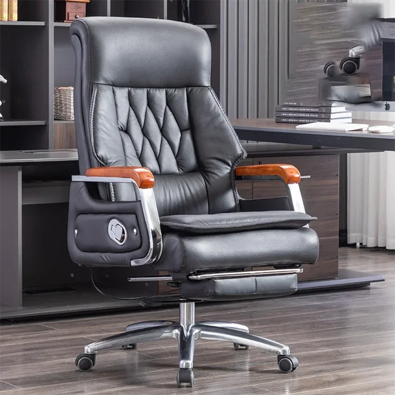 Ergonomic Office Chair: Mobile Gaming Recliner with Massage Feature
