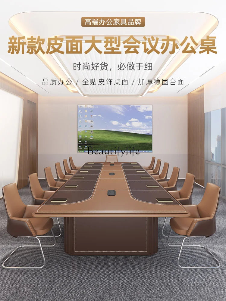 Large Conference Table Simple Modern Conference Room Business Negotiation High-End Desk