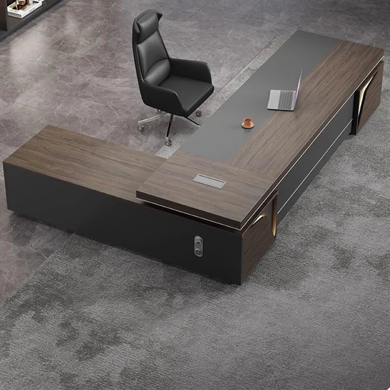Luxury black study and gaming desk