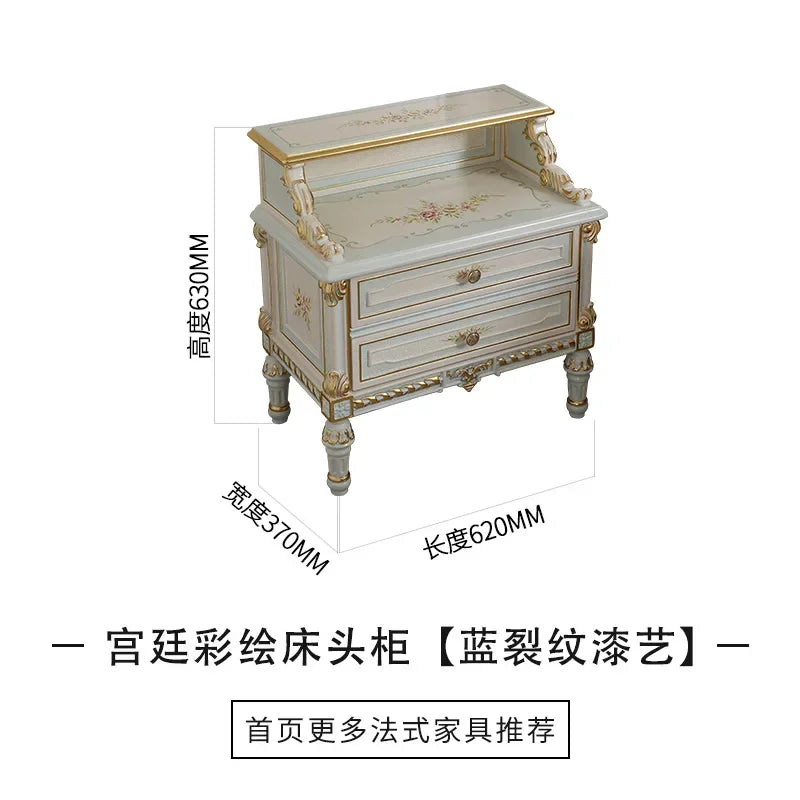 French Rococo solid wood bed, 2m double king size