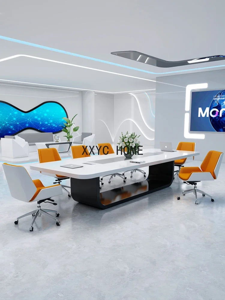 Modern Large Office Training Negotiation Table Long Table and Chair Combination