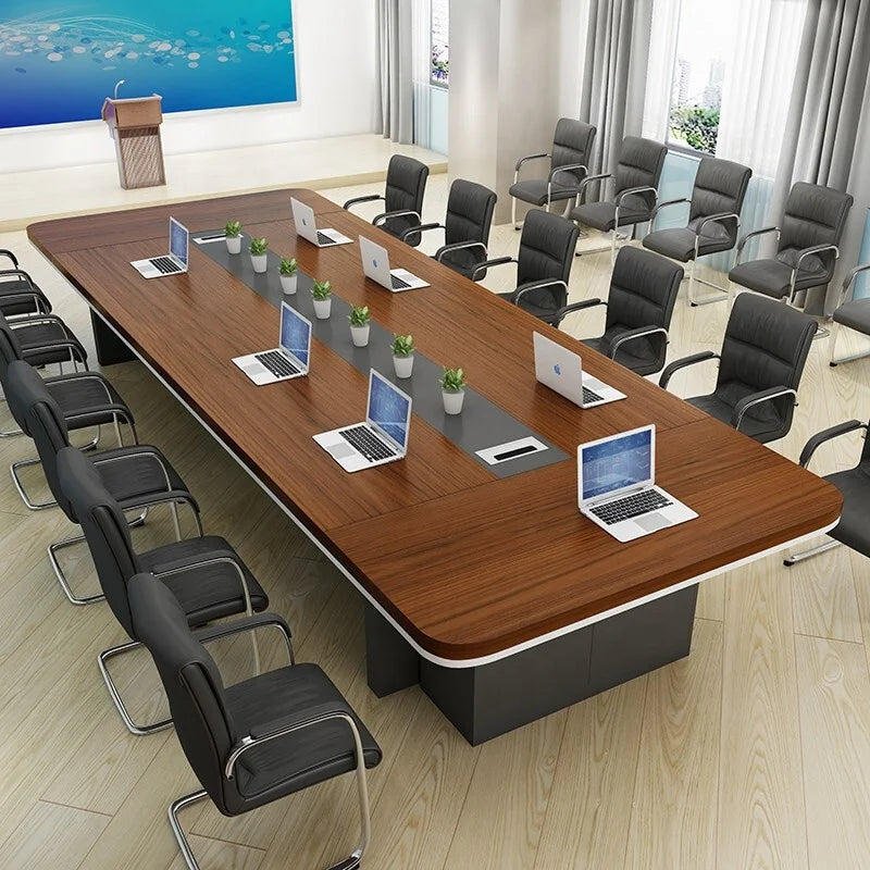 Modern Long Executive Conference Table & Chair Set