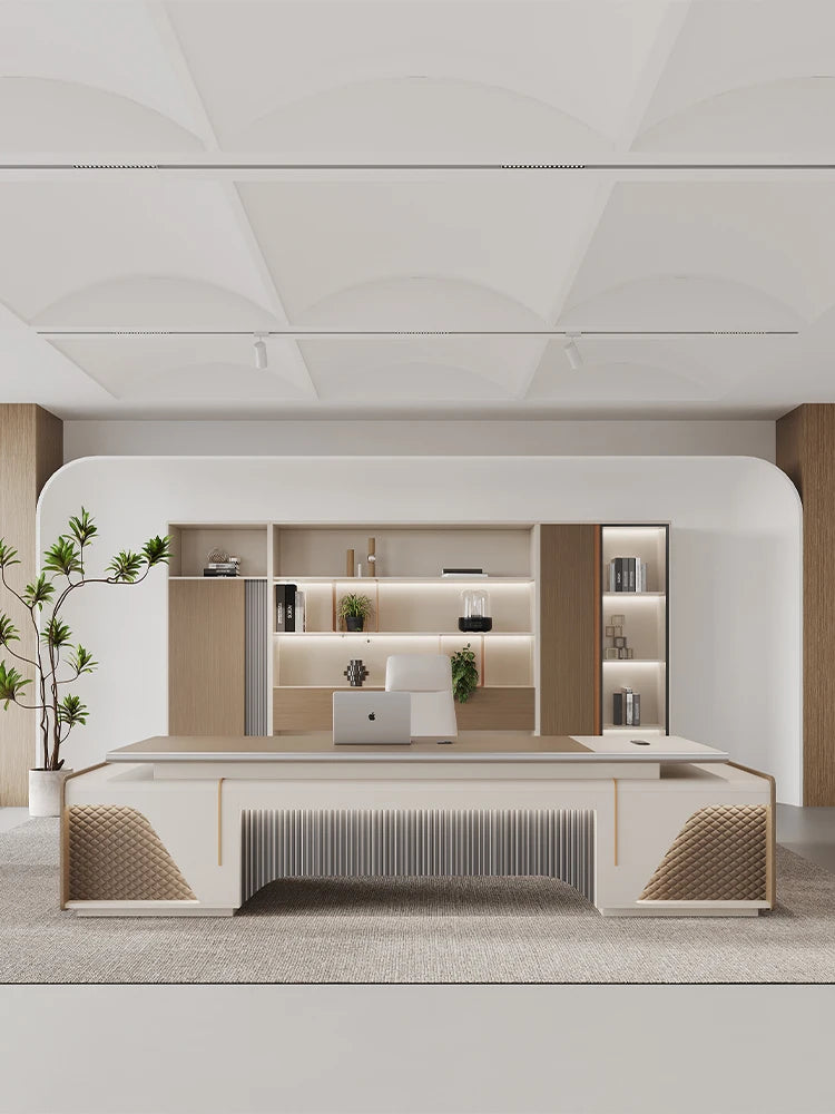 Boss Table – President Desk & Chair Combination, Manager Room, Atmospheric Supervisor Desk, Light Luxury High-End Desk