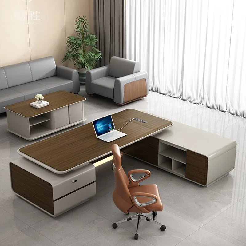 L-Shaped executive office desk