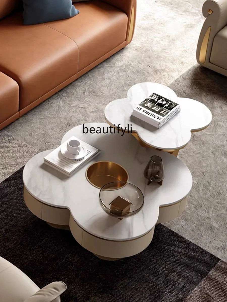 Italian Light Luxury Slate Coffee Table