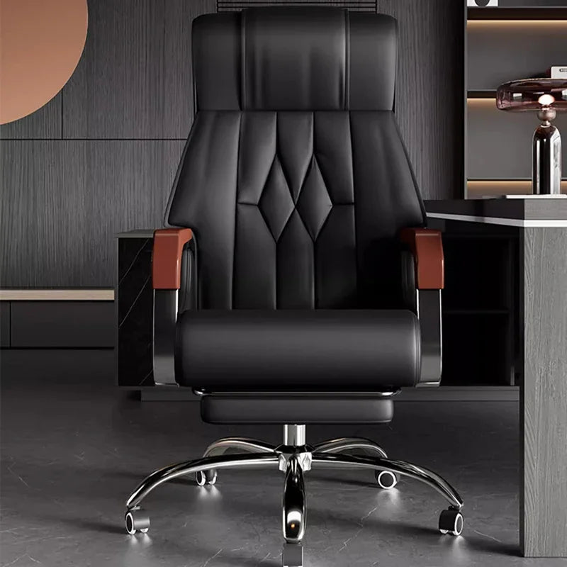 Luxury Ergonomic Leather Office Chair