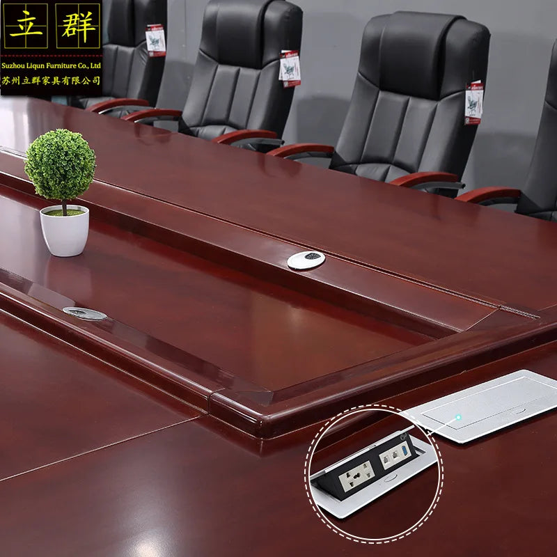 New rectangular conference table long table reception business negotiation table multi-person meeting table