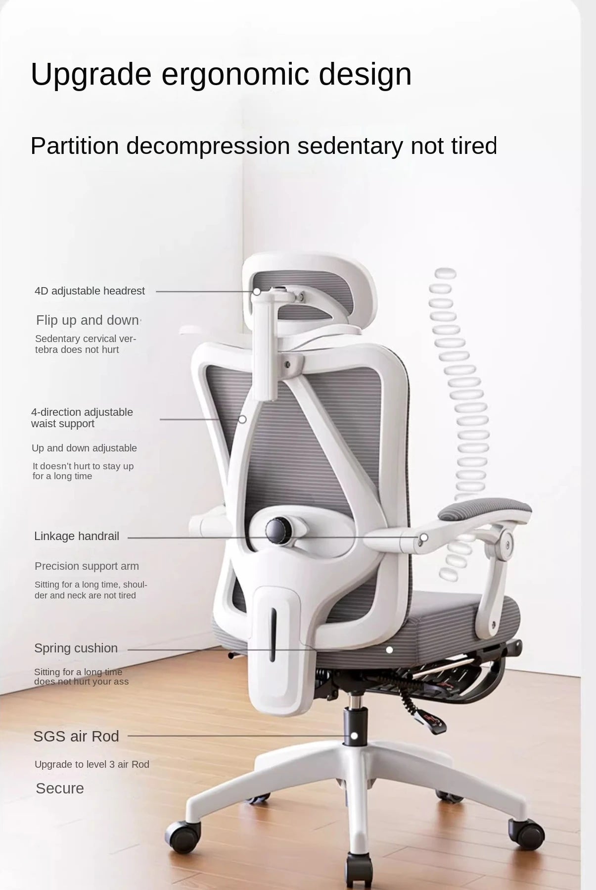 Ergonomic Gaming Chair: Comfortable, Reclining Design for Office and Home