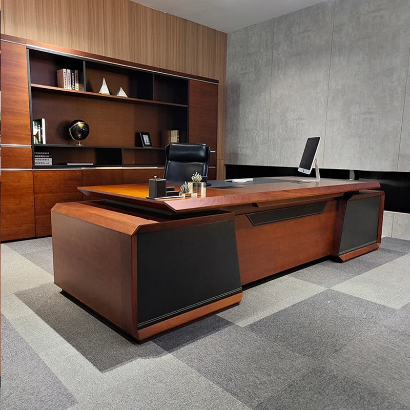 Luxury gaming desk, computer desk with filing cabinets