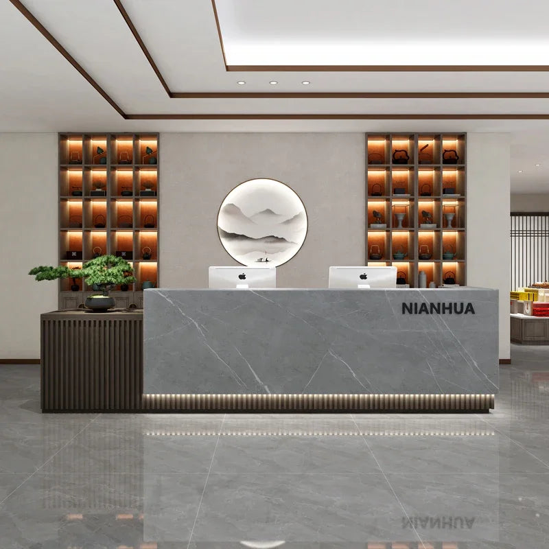 Luxury Futuristic Reception Desks for Beauty Salons, Offices, and Churches