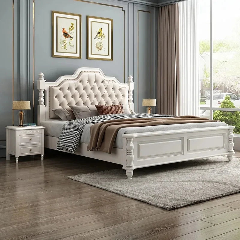 Nordic Luxury Modern Bed – Affordable Green Twin/King with Wood and Leather Storage