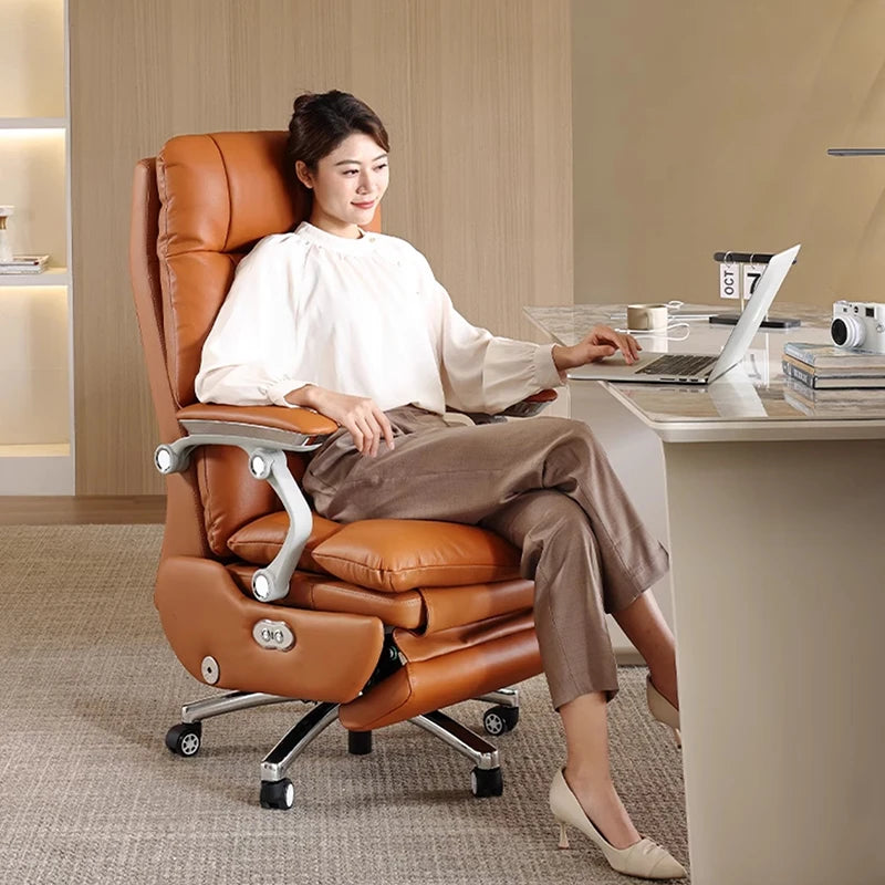 Massage Executive Office Chair Armpad Leather Designer Mobile Chair Ergonomic Modern Luxury Sillas De Oficina Salon Furniture