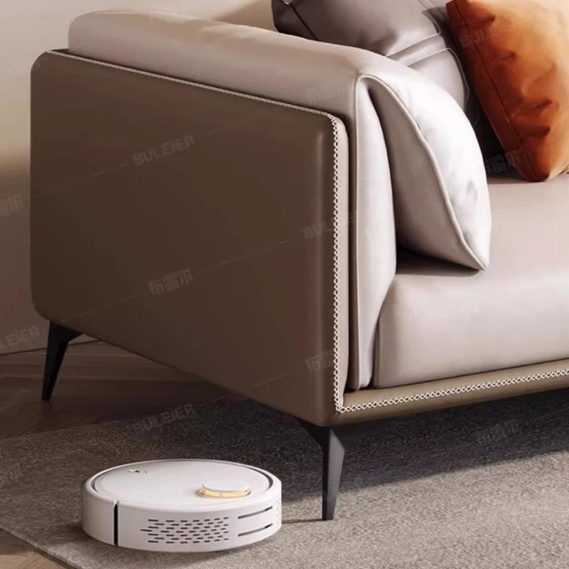 Clouds Reading Sofa, Wooden Upholstered Ergonomic Living Room Couch, Double Cream Cinema Canapé