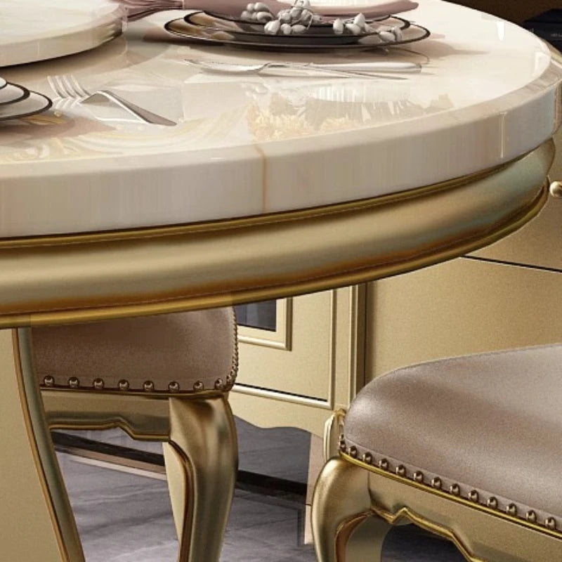 Living Room Kitchen Dining Table Organiser Stand Golden Turntable Dining Table Restaurant Salon Yemek Odası Setleri Decorations