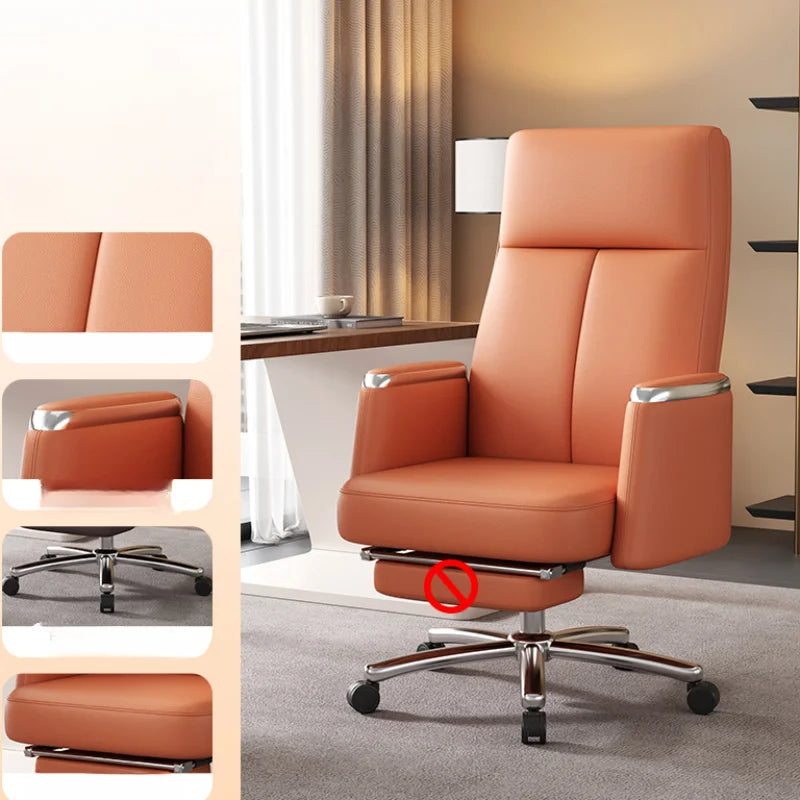 Designer Ergonomic Office Chair: Stylish Rolling Gaming Armchair.