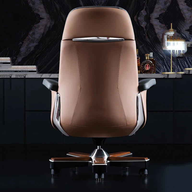 Universal Floor Leather Office Chair Back Black Rest Design Ergonomic Office Chair Room Luxury Cadeiras De Escritorio Furniture