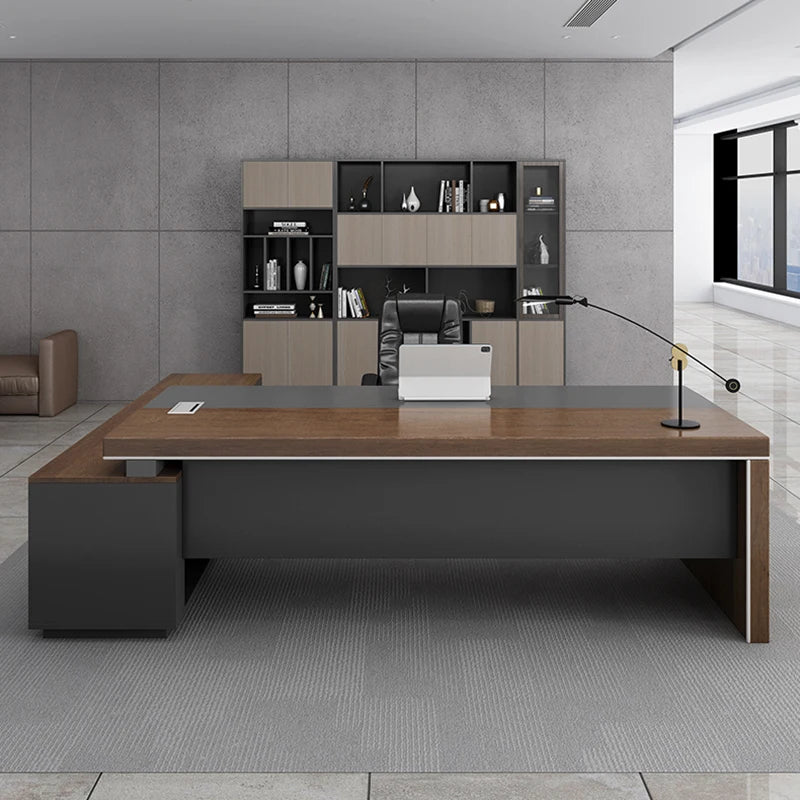 Executive office work desk. Luxury gaming and office furniture.