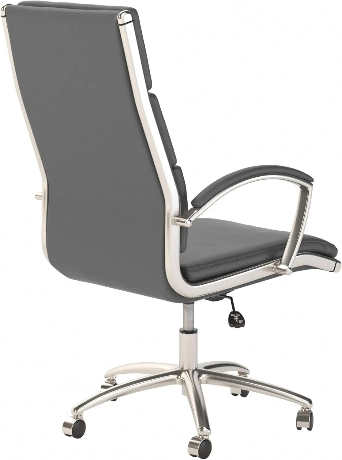 Office 500 High Back Executive Chair, Dark Gray Leather