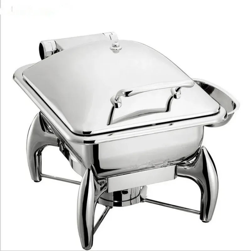 YUFEH good quality silver plated luxury chafing dish set with glass lid high-end buffet stove food warmer hotel chafing dishes