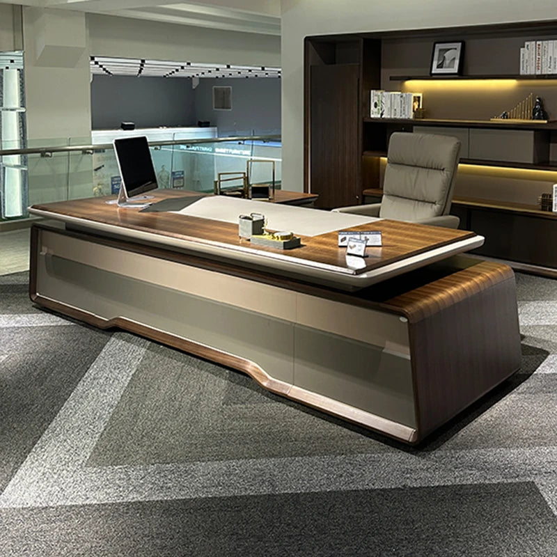 L-shaped student work office desk