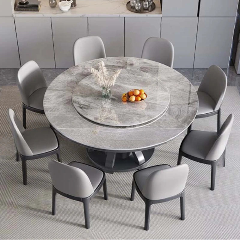Kitchen Round Dining Table Set Modern Rotator Designer Luxury Dining Table Living Room Nordic Mesas Restaurante Home Furniture