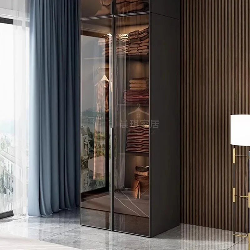 Black Modern Luxury Wardrobe – Stylish Storage for Children&