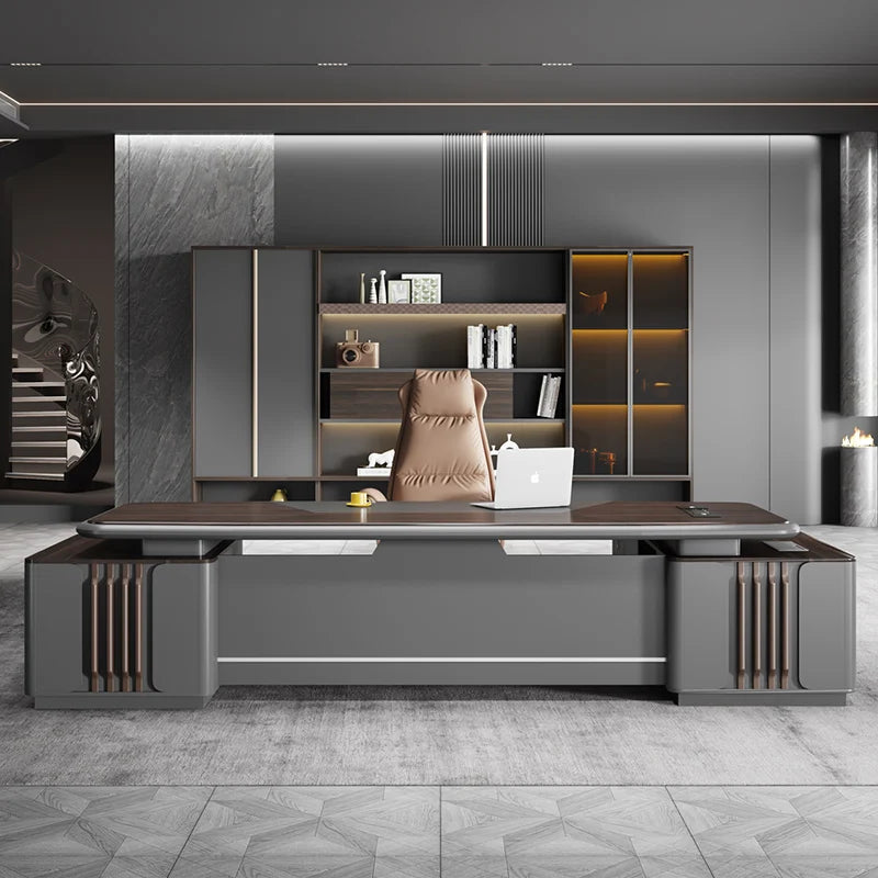 Adjustable Luxury Office Desk – Simple Storage, Ergonomic Executive Desk for Teens & Conference Rooms, Home Furniture