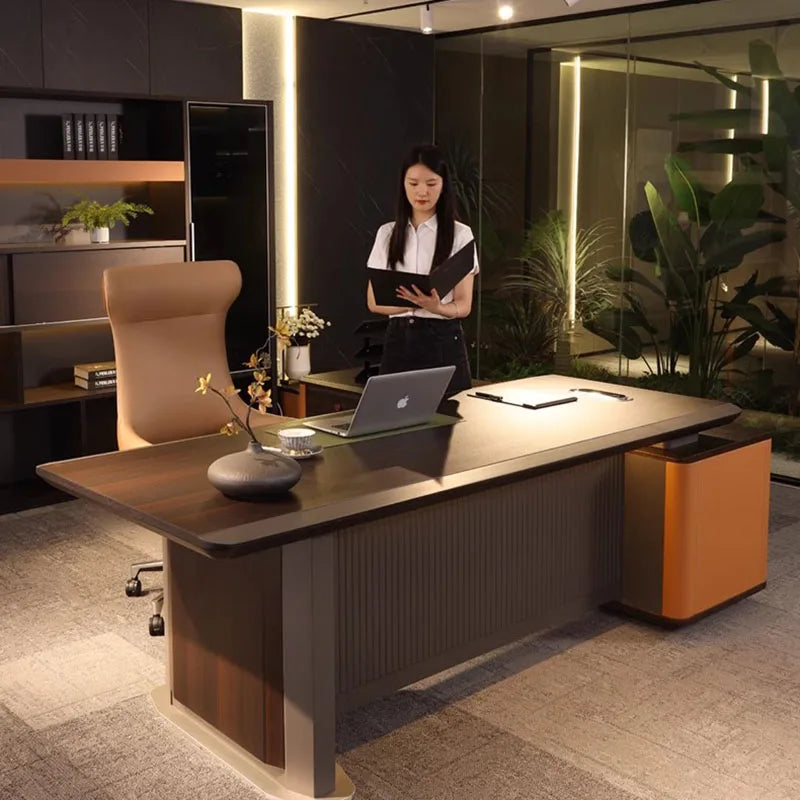 Luxury Ergonomic Office Desk: Large Design for Study and Conference Use