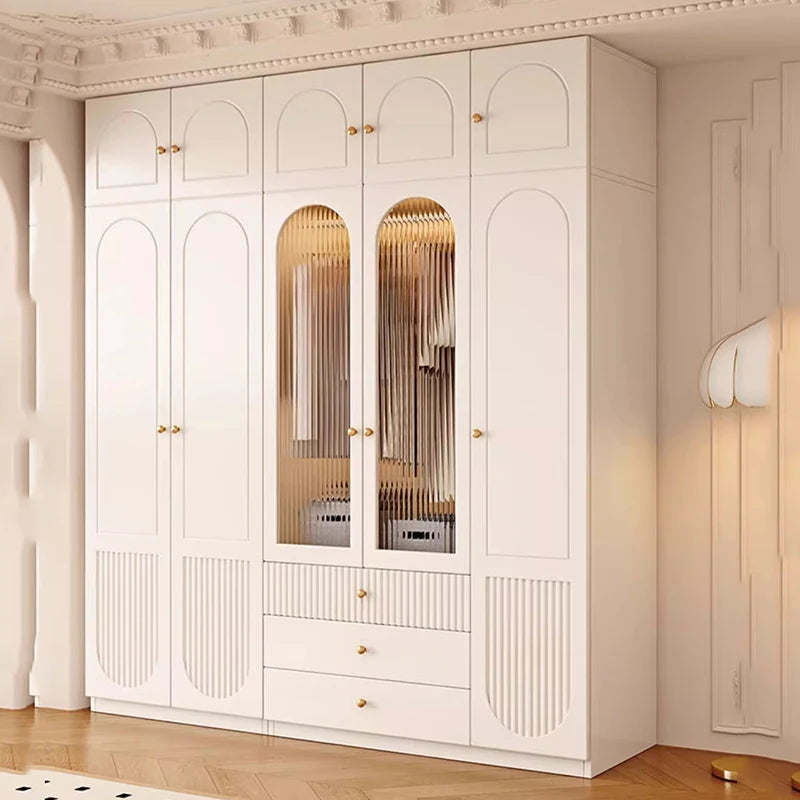 Nordic Solid Wood Wardrobe Small Apartment Storage Simple Wardrobe Household Drawers Szafy Do Sypialni Bedroom Furniture