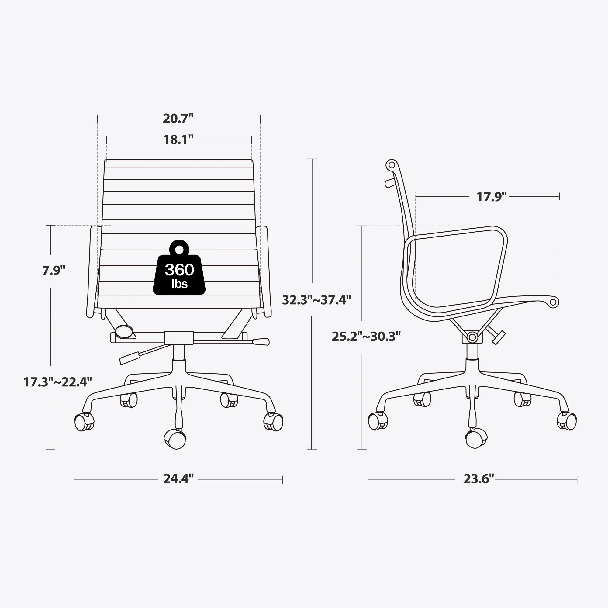 Mid-Back Office Chair Classic Genuine Leather Ergonomic Office Chair Adjustable Swivel Leather Computer Desk Gaming Chair