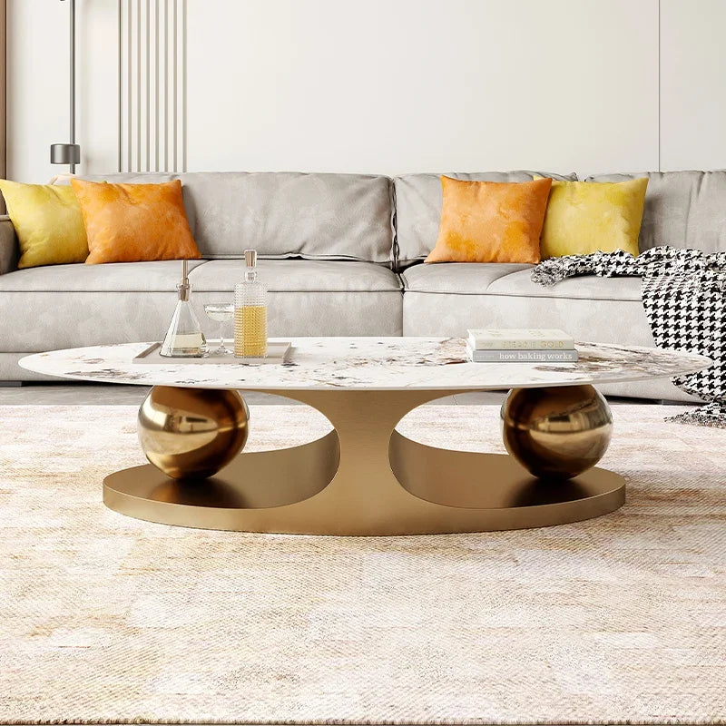 Luxury Marble Coffee Table – Stylish Book and Dressing Table