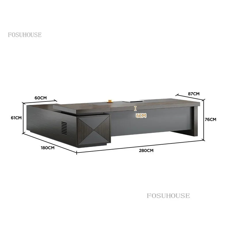 Luxury Multifunctional Office Writing Desk – Executive Table and Chair Set