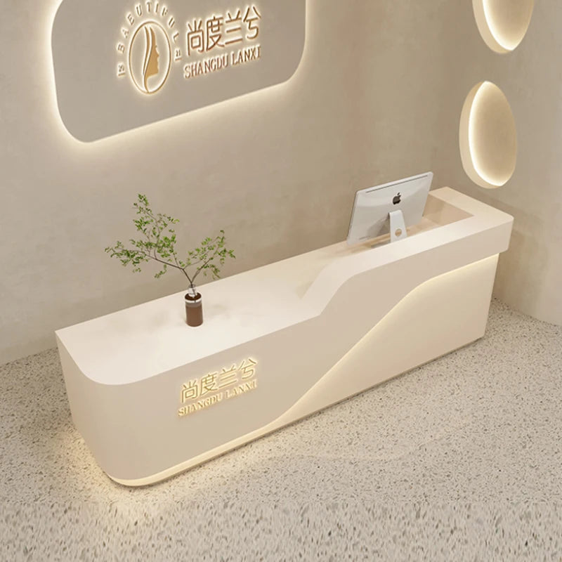 Elegant Reception Counter and Tables