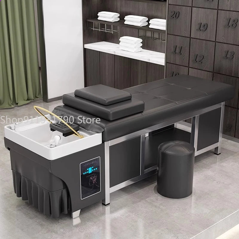 Japanese Shampoo Bed – Comfort Massage with Water Circulation for Hair Therapy and Spa