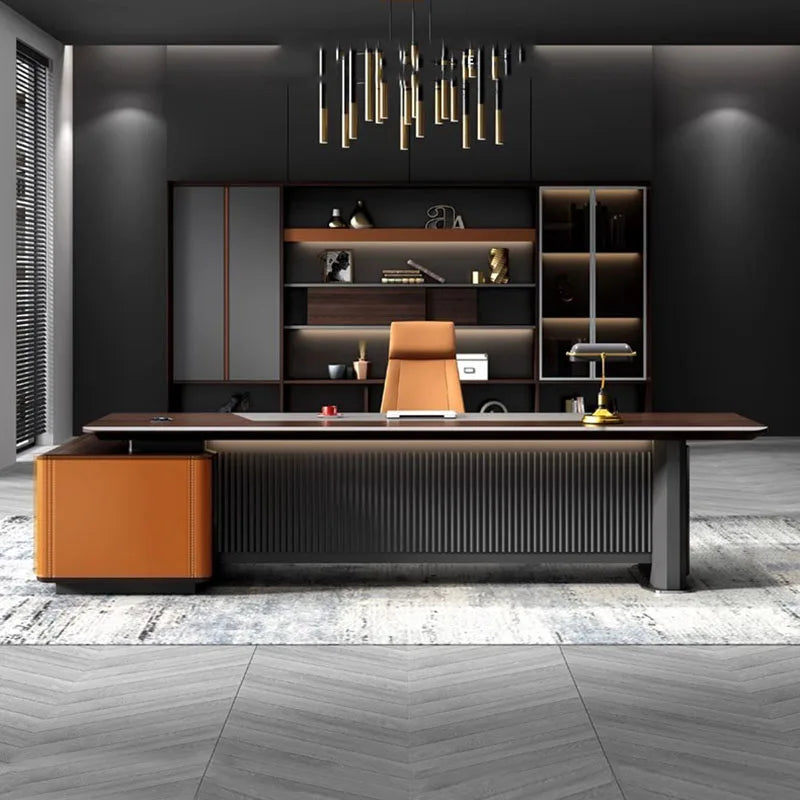 Luxury Ergonomic Office Desk: Large Design for Study and Conference Use