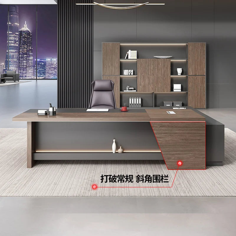 Executive L-Shaped Desk – Office, Gaming, and Conference