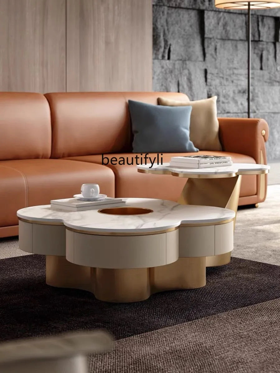 Italian Light Luxury Slate Coffee Table