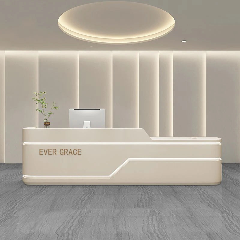 Pink Reception Counter Desk—Modern Party Tables and Vintage Furniture