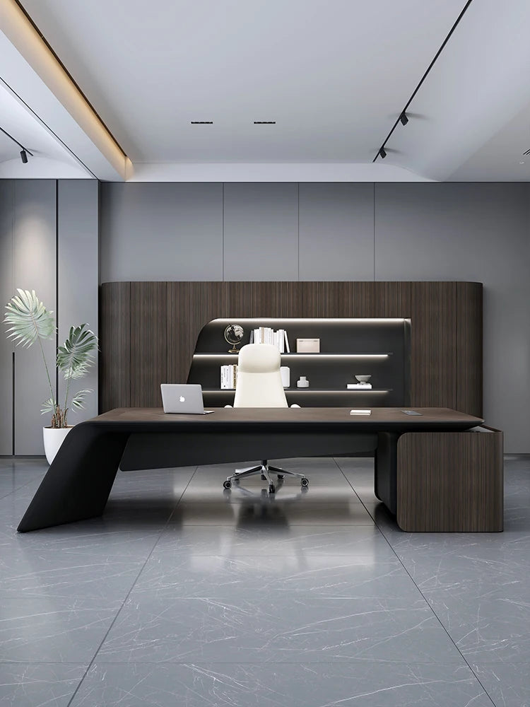 Designer Desk Simple Modern President Desk Office Multi-functional Single Senior Feeling Boss Desk And Chair Combination