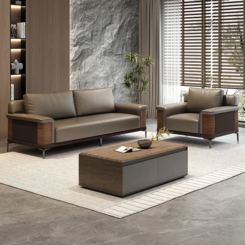 Sectional Livingroom Furniture Office American Sofa Black Couch Multifunctional Safe Leather Sofa Italiano Living Room Chairs