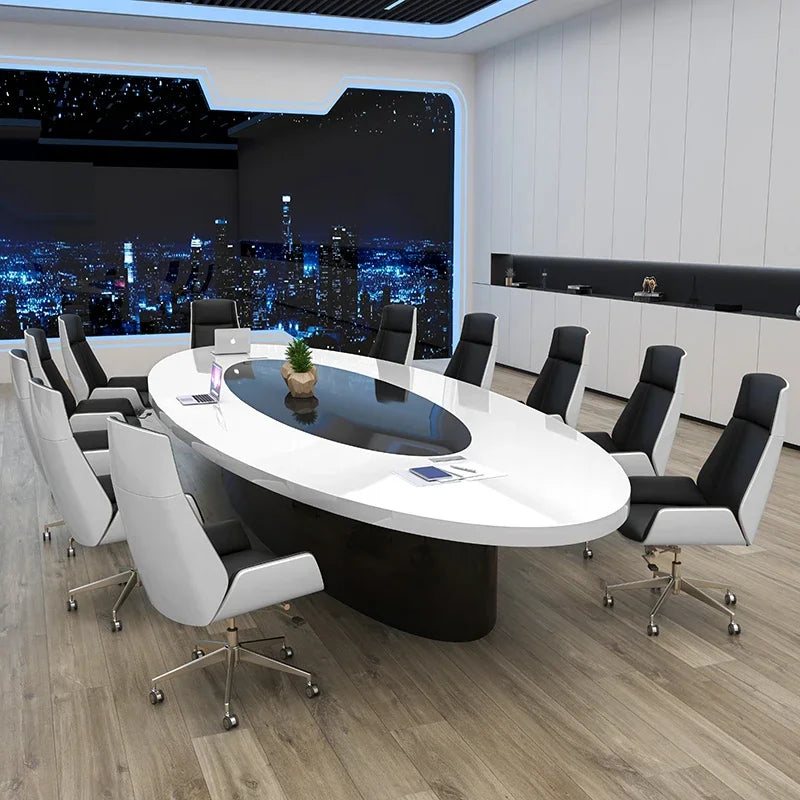Stylish minimalist modern negotiation table with matching chair combinations