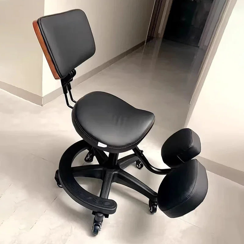 Ergonomic Saddle Office Chair with Adjustable Posture & Wheels