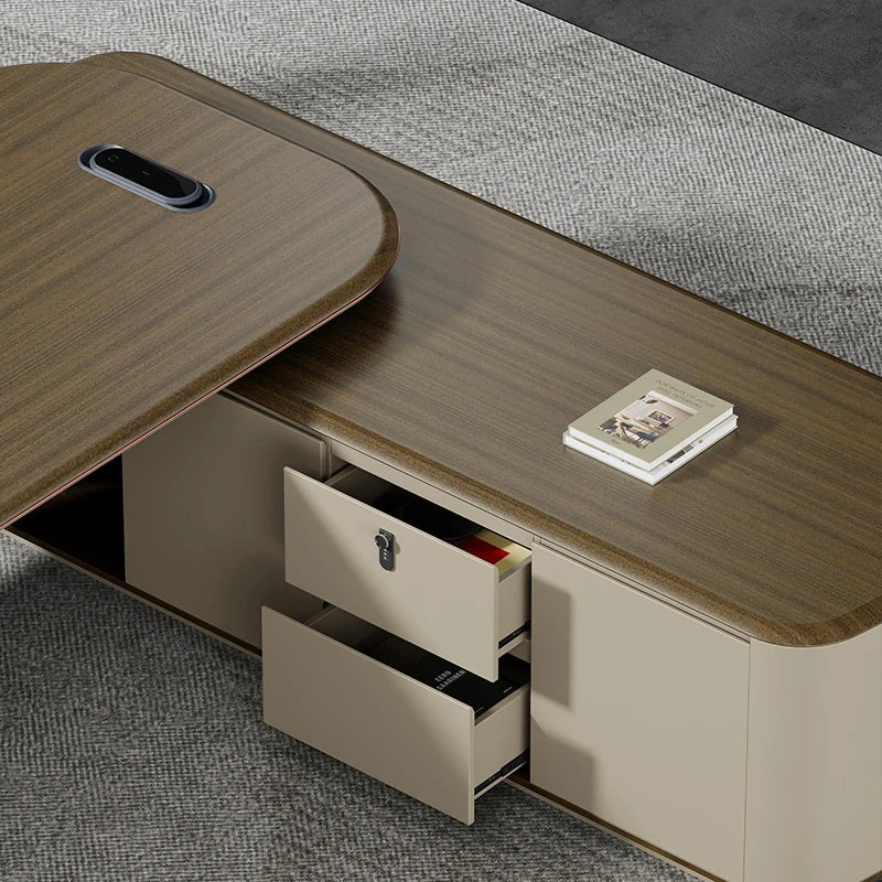 Luxury Modern L-Shape Office Furniture Set