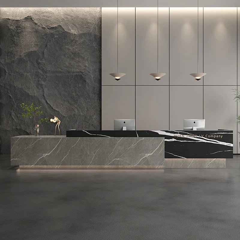 Minimalist Reception Counter Table—Modern Luxury Furniture