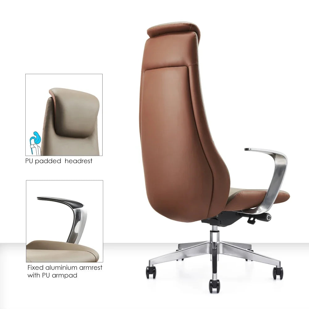 Wholesale High Back Pu Ergonomic Swivel Office Chair Executive Luxury Leather Office Chairs