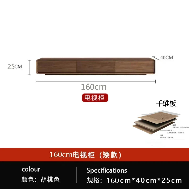 Modern TV Storage Console – Luxury Floating Shelves and Suspended Cabinet