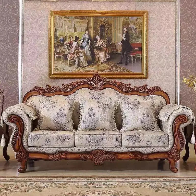 European-Style Fabric Sofa Set