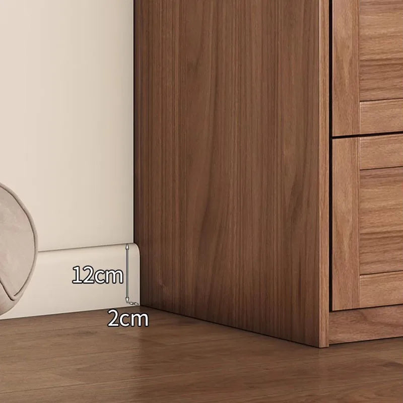 Wood Traditional Wardrobe – Modern Storage with Hanging, Drawers, and Sliding Doors