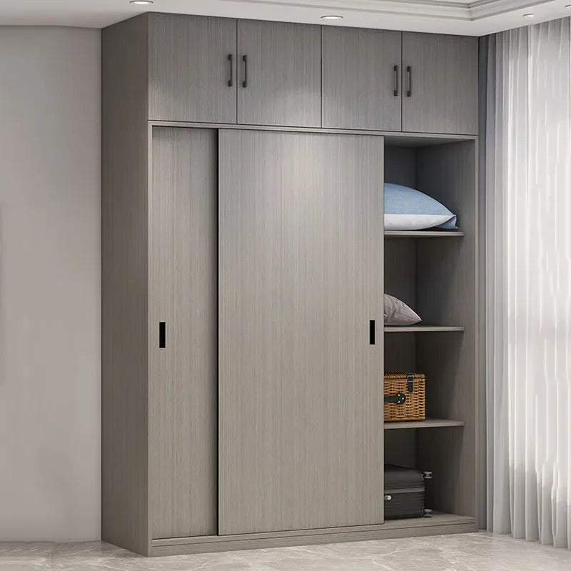 Full Size Apartment Wardrobe Storage Drawer Closet Systems Bedroom Wardrobe Sliding Doors Roperos De Madera Home Furniture